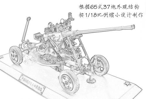 一步一步画高射炮，详细指南与技巧，高射炮绘画教程，详细指南与技巧