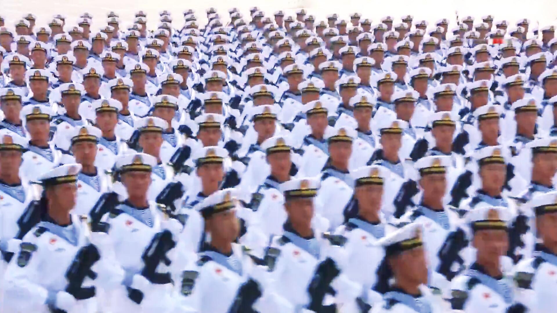 海军70周年阅兵徒步方队，荣耀与力量的展现，海军70周年阅兵徒步方队，荣耀与力量的盛大展示