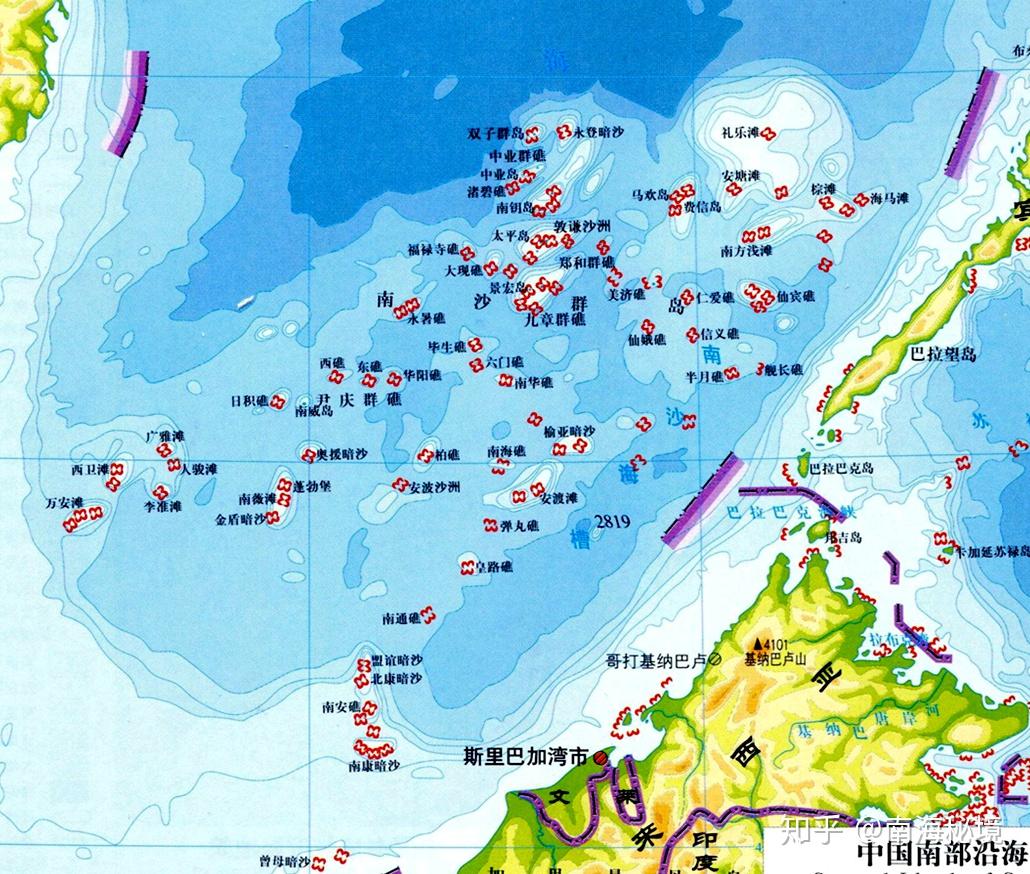 南海岛礁地图高清版大图，揭示南海主权与地理真相，南海岛礁地图高清版揭秘，南海主权与地理真相全貌展示